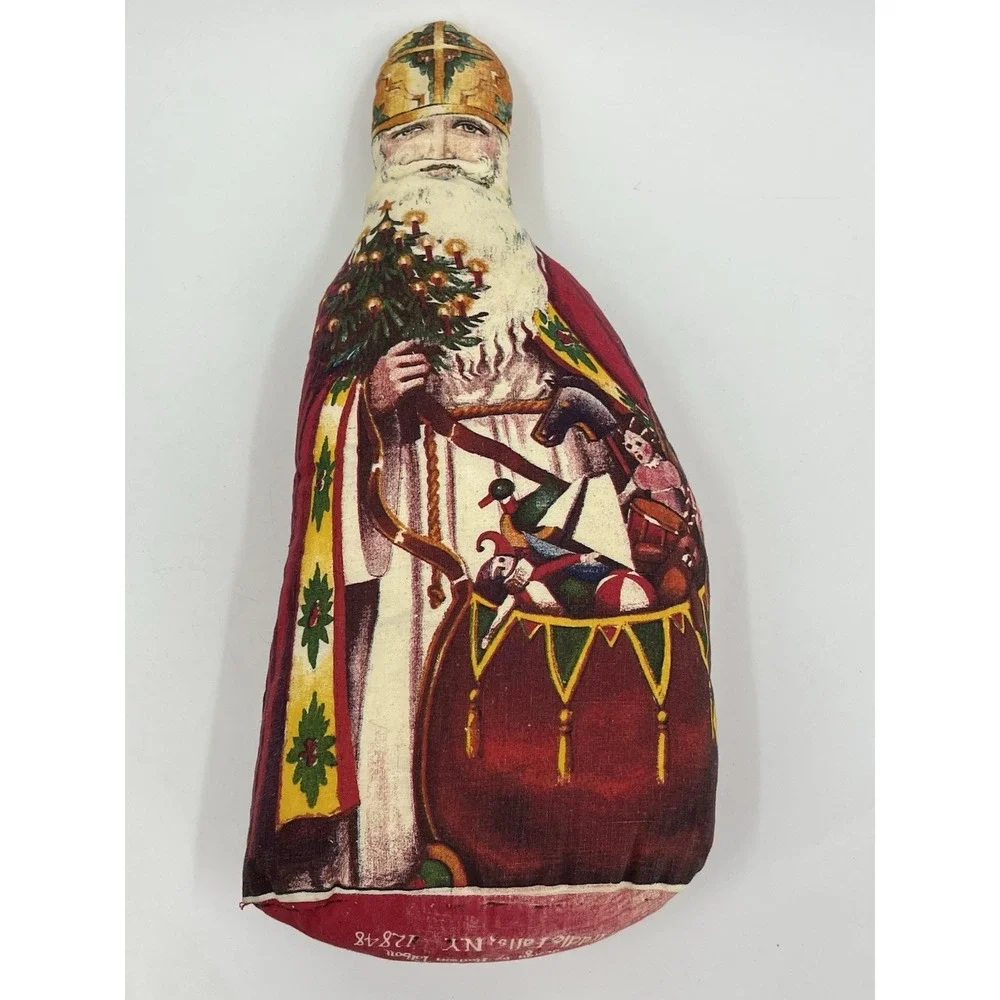 Vintage 1976 Dutch Sinterklaas Santa Pillow By Hudson Talbot The Toy Works 14 in
